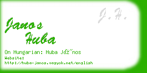 janos huba business card